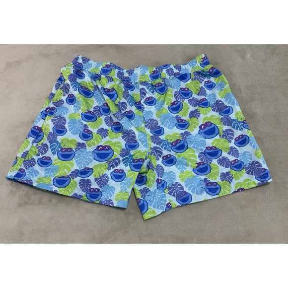 Tropical Cookie Monster Swim Trunks Men's  XL Sesame Place Sea World Pool Beach - Picture 1 of 9